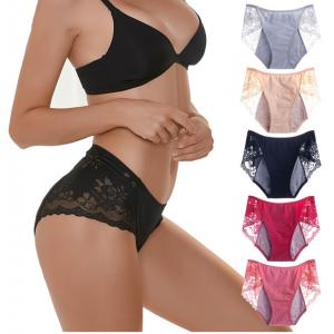 Custom Physiological Panty Breathable Menstrual Leakproof Lace Panties Cotton Sexy Lace Period Underwear