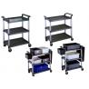 Foldable Restaurant Or Hotel Room Service Cart Stainless Steel With Plastic And