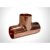 Residential Refrigeration Copper Tubing Pipe Fittings Copper Equal Tee Easy To