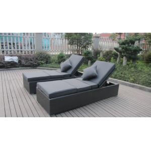 China Contemporary Rattan Sun Lounger , Outdoor Beach Lounge Chair Set supplier