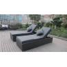 Contemporary Rattan Sun Lounger , Outdoor Beach Lounge Chair Set