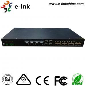 China Rack mount 4SC + 24FE Industrial Ethernet Switch , Gigabit Network Managed Switch supplier