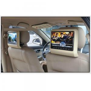 China Back Hanging Car Headrest Monitor Beige Color 1080P Multiple Format Video Decoding supplier