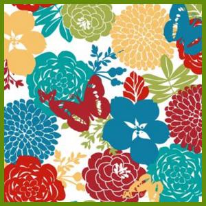 Flower blooming heat transfer printing tablecloth made of 120gsm polyester fabrics