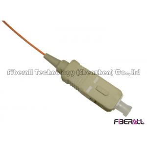 China Multi Mode Fiber Optic Pigtail With SC Simplex Connector And 0.9mm Tight Buffer supplier