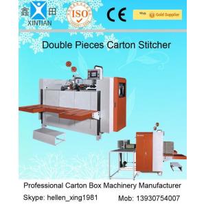 China Single / Double Nails Carton Stapler , Carton Stitching Machine with 4 Servo Motors supplier