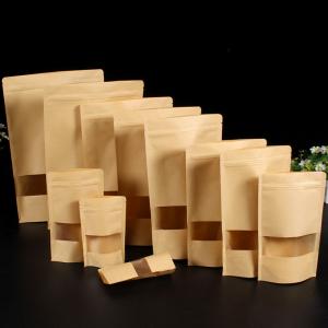 China brown paper kraft bags with window kraft food paper bag kraft k bags supplier