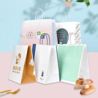 China Custom Size Large Baking Bread Shopping Kraft Paper Bag with Customized Logo and Paper on sale