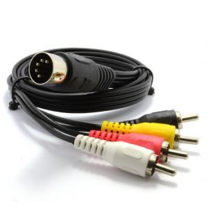 China Digital Video Audio Cable Cord Component Adapter RCA Plug Sound Bar 5 Pin Mini Din To 3 Rca Cable supplier