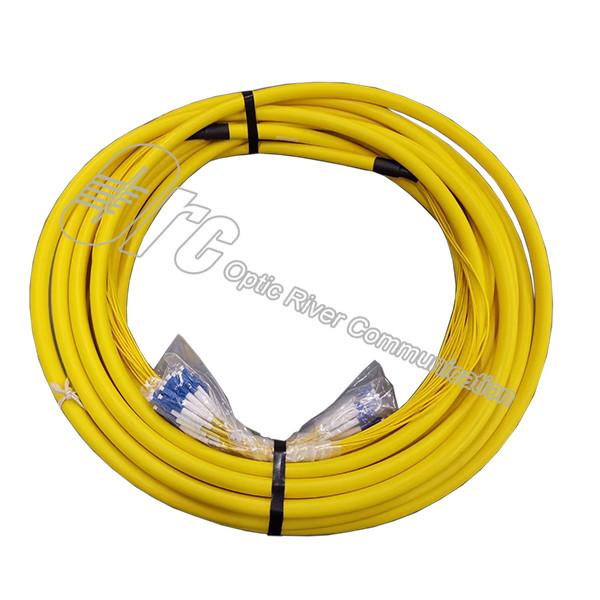 Yellow 24 Strand Pre Terminated Multimode Fiber Optic Cable