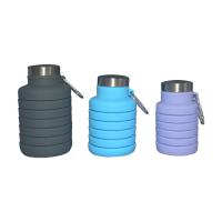 China Stocked Silicone Water Bottle 500ml Eco Friendly Collapsible Water Bottles on sale