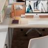 Bureaux et chaises modernes simples pour le personnel, mobilier commercial, personnalisation acceptée, postes de travail six places avec porte-cartes pour le personnel financier