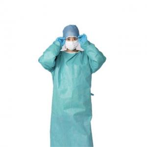 China Hospital Disposable Medical Protection Gown Nonwoven Blue Surgical Gowns supplier