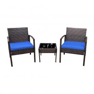 Terrace Balcony Poly Rattan Wicker Bistro Table And Chairs Set