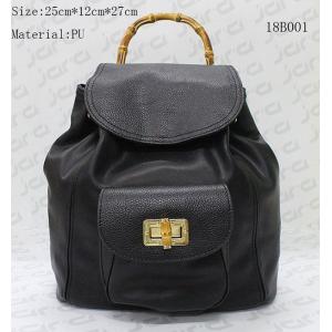 China Black PU Women Fashion Bags With Secret Pocket , Women ' s Mini Backpack supplier