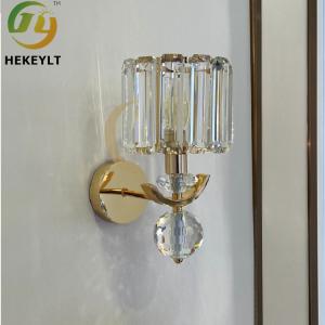 China Crystal Modern Wall Lamp For Interior Lobby Living Room Bedroom Bedside supplier