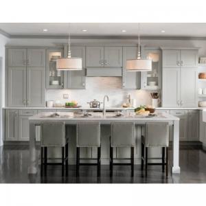 Ready To Assemble Solid Wood White Shaker Style Modular Wood Kitchen Cabinets