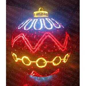 China Giant Outdoor Christmas LED Big Ball 3D Motif Light For Lighting Display supplier