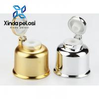 China UV Coated Shampoo Bottle PP Plastic Flip Cover Electroplating Gold Metal on sale