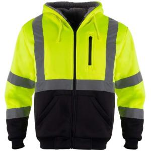 280GSM Polar Fleece Safety Winter Hi Vis Waterproof Jacket EN20471