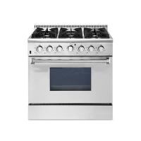 China Dual Fuel Gas Range Oven 36inch 6 Burner Luxury Home Kitchen Appliance on sale