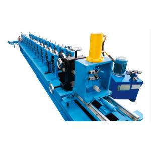 China 3 Inch Galvanized Steel Profile Roller Shutter Door Guide Rail Roll Forming Machine With PLC Control supplier