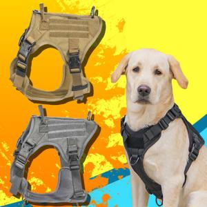 Tactical Military Vest Dog Harness With Tactical Buckle ODM Molle Safety for Service & Training Military Dog Vest