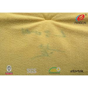 China Super Soft Mustard Yellow Velvet Upholstery Fabric For Baby Blanket / Home Textile supplier