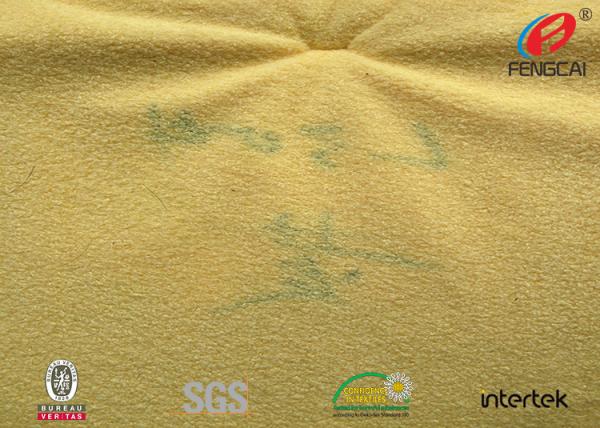 Super Soft Mustard Yellow Velvet Upholstery Fabric For Baby Blanket / Home