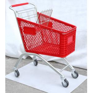 HDPP Material Grocery Shopping Cart , Plastic Shopping Trolley On Wheels