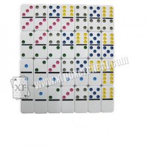 China Colorful Point Marked Dominoes Invisible Playing Cards For UV Contact Lenses Gambling Device supplier