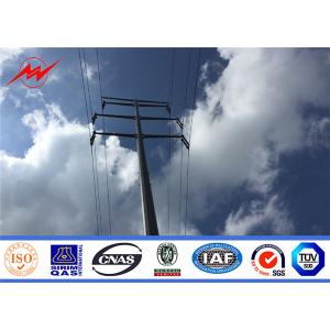 Customized 189kv Galvanized Steel Transmission Poles , Metal Telephone Poles