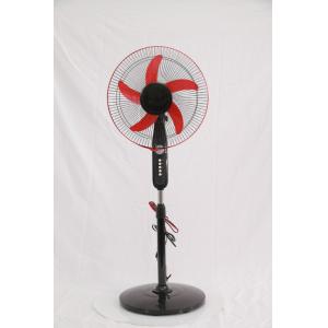 90° Oscillation Solar DC Table Fan , Solar Pedestal Fan Metal Grill