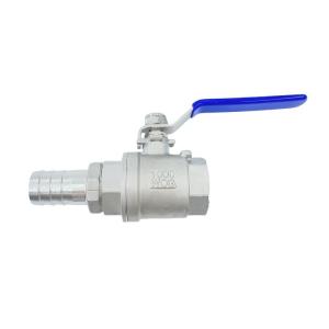 China Structure Stainless Steel 2PC Floating Ball Valve with Pagoda Pipe End Customized Request wholesale