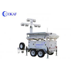 Emergency Rescue Mobile Sentry Security Trailer Self Locking IP65 With 6x200w LED Lamps