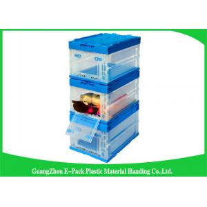China Solid Collapsible Plastic Containers , Foldable plastic storage bins supplier