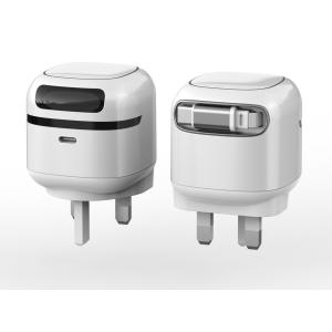 China White ABS Gan Charger With Retractable USB-C Cable  Customized OEM Support on sale