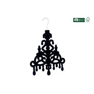 China Betterall Hot Selling Black Color Tree Shape Velvet Hanger For Ties supplier