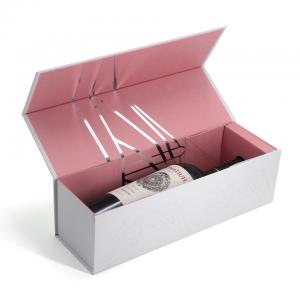 Cardboard Gift Box For Champagne Bottle CMYK Color Premium Foldable