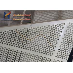 White Anti Slip Perforated Metal Sheet 0.8mm Round Hole Perforated Plate