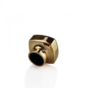 Luxurious Parfum Package Shiny Gold Electroplated Zinc Alloy Perfume Bottle Lid 15mm Heavy Zamak Perfume Cap