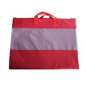 China Polyester Mesh Bag With Handle, B4 Size, Solid Color, Color And Size Can Be Customized supplier
