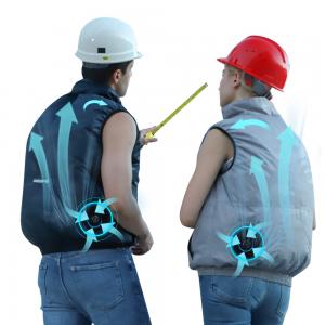 China Summer Battery Operated Air Conditioning Clothes Outdoor Waist Coat Cooling Vest With Fan For Workers Sports supplier