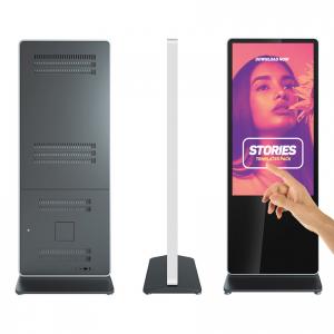 43inch Hot large size floor standing touch screen instant photo touch screen kiosk webcamera card reader finger print re