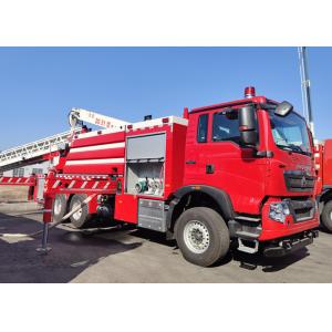 Volvo Chassis 44m Working Height Aerial Ladder Fire Truck with 7000kg Tanker