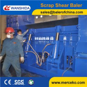 China Electric Motor Drive China Scrap Metal Baler Shear Factory to shear and compact  waste channel and round angle iron supplier