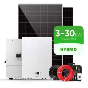 Complete Hybrid Solar Energy System 3 Phase 5Kw 8Kw 10Kw 48V On Off Grid Hybrid Solar Panel Power System For Home
