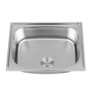 0.7mm Single Basin Stainless Steel Sink Drop In Sink Single Bowl 600*430mm