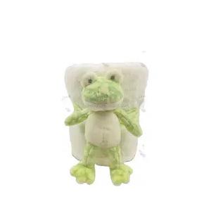 Soft Touch Baby Sleeping Stuffed Animal Blanket ODM OEM Custom Cotton Frog Infant Blanket