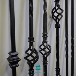 Iron Balusters Decorative Metal Post Single Basket With 1117.6mm 44" Height